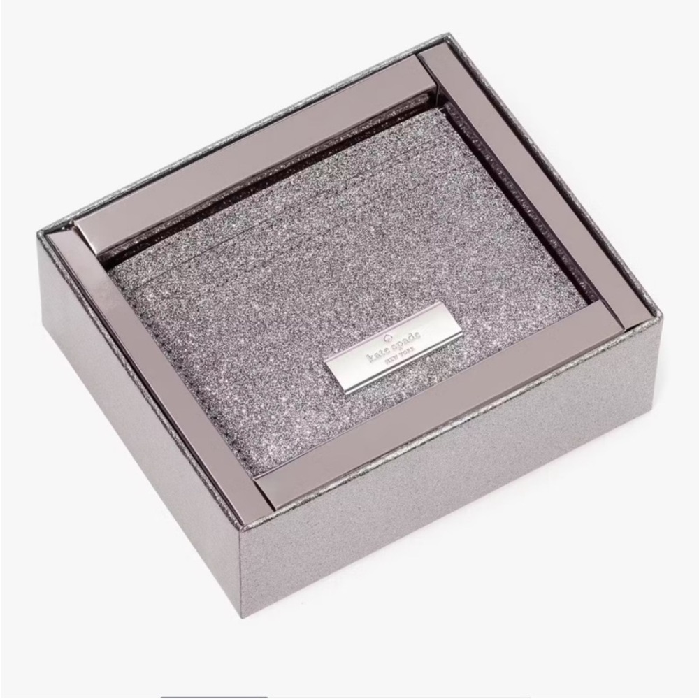 KATE SPADE NIB KENSIE GLITTER SLIM CARD CASE